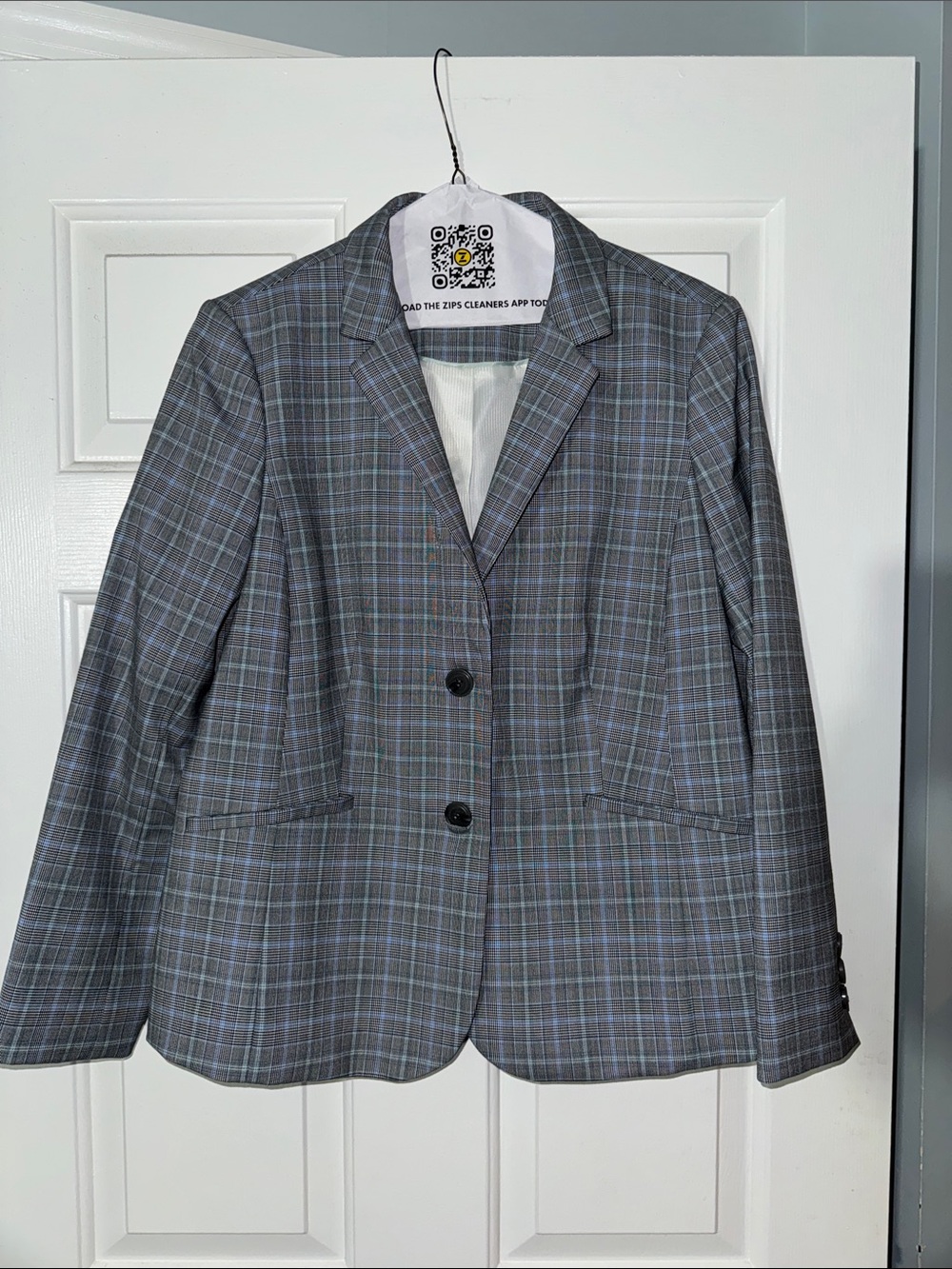 Talbots Gray Plaid Blazer